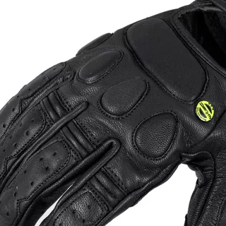 Leather Motorcycle Gloves W-TEC Cherton - Black