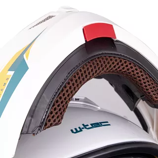 Flip-Up Motorcycle Helmet W-TEC Vexamo PI Graphic w/ Pinlock® - Black Graphic