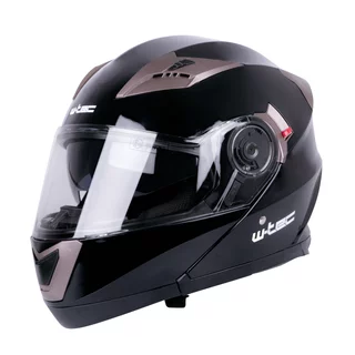 Flip-Up Motorcycle Helmet W-TEC Pezzon - White-Bronze