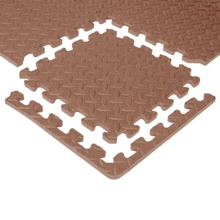 Puzzle mat inSPORTline Famkin (12 tiles, 18 edges) - mocha mousse