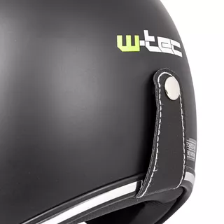Motorcycle Helmet W-TEC YM-629 - Glossy Black with Brown Padding