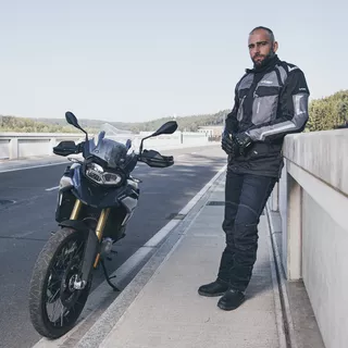 Men’s Motorcycle Jacket W-TEC Burdys Evo - Black-Grey-Red