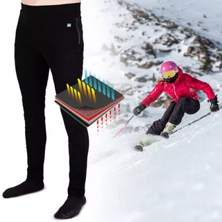 Men’s Heated Pants W-TEC Insupants w/ 10,000 mAh Power Bank - Black