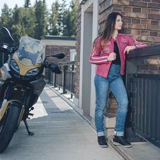 Women’s Moto Jeans W-TEC Panimali - Blue