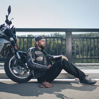 Men’s Motorcycle Pants W-TEC Raggan - Black