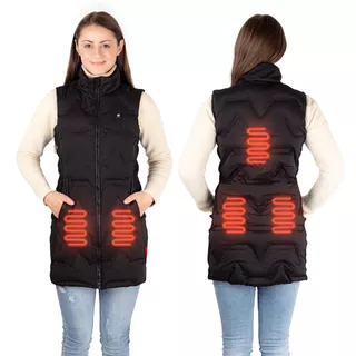 Women’s Heated Vest inSPORTline WARMelong w/ 10,000 mAh Power Bank - Black