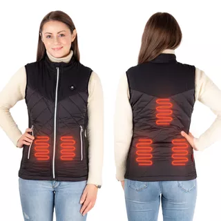 Women’s Heated Vest inSPORTline WARMher w/ 10,000 mAh Power Bank - Black