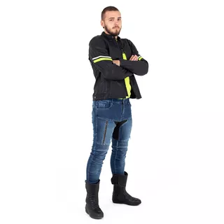 Leather Motorcycle Jacket W-TEC Montegi - Matte Black