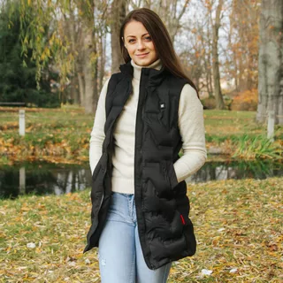 Women’s Heated Vest inSPORTline WARMelong w/ 10,000 mAh Power Bank - Black