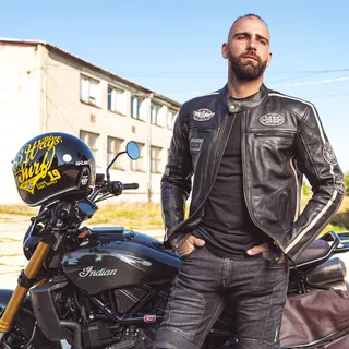 Motorcycle Helmet W-TEC Café Racer - Big Star
