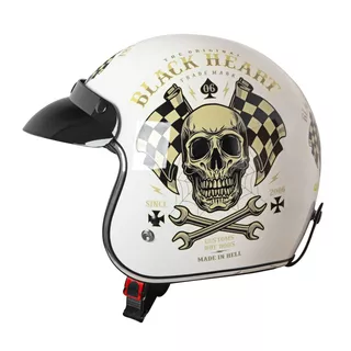 Motorcycle Helmet W-TEC Kustom Black Heart - Starter, Matte Black