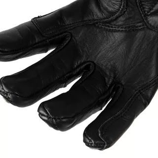 Motorcycle Gloves W-TEC Classic - Jawa Black with Red and Beige Stripe
