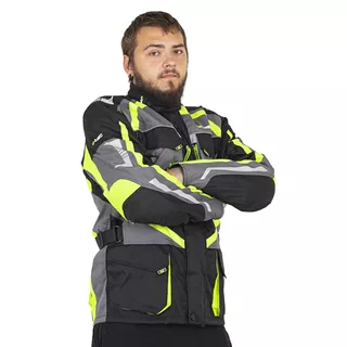 Men’s Motorcycle Jacket W-TEC Burdys Evo - Black-Grey-Red