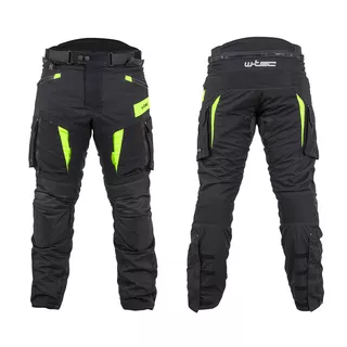 Motorcycle Pants W-TEC Aircross - Black-Grey - Black-Fluo Yellow