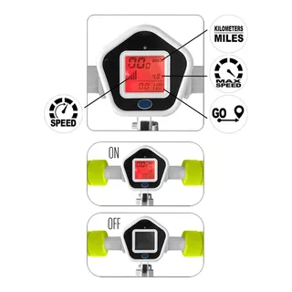 Folding Scooter Skids Control w/ Speedometer