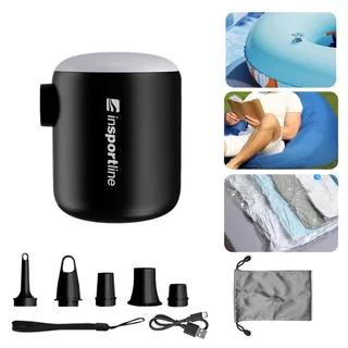 Multifunctional Mini Pump w/ Light inSPORTline Karlston - Black