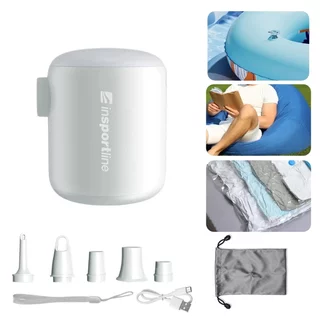 Multifunctional Mini Pump w/ Light inSPORTline Karlston - White
