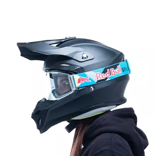 Motocross Goggles Red Bull Spect Strive Panovision, Matte Light Gray, Smoke Lens