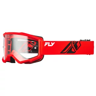 Children’s Motocross Goggles Fly Racing Focus Youth - červená/černá, čiré plexi