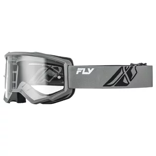 Children’s Motocross Goggles Fly Racing Focus Youth - šedá/černá, čiré plexi