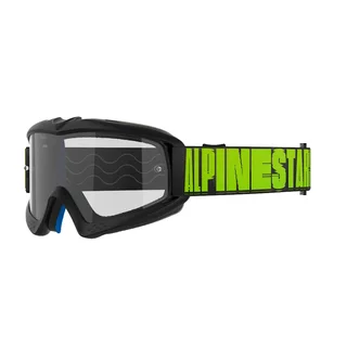 Children’s Motocross Goggles Alpinestars Vision Youth - Hollow černá antracit/žlutá fluo, čiré plexi