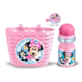Cycling Set Minnie (Basket, Water Bottle, Bell) – Pink