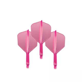 Dart Flights Target K-Flex Neon No.6 Medium – 3-Pack - Fluo Orange - Fluo Pink