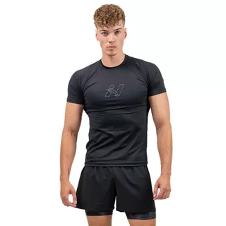 Men’s Compression T-Shirt Nebbia ENDURANCE 346 - Black - Black