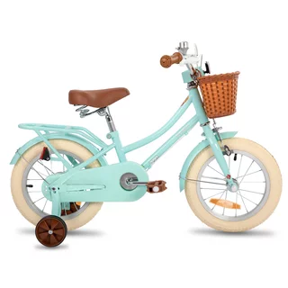 Children’s Bike Joystar Stitch 14” w/ Basket & Training Wheels • 92 – 120 cm - Green