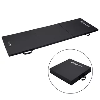 Folding Gymnastics Mat inSPORTline Trifold 180 x 60 x 3 cm - Black