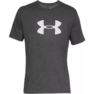 Men’s T-Shirt Under Armour Big Logo SS - Red - Charcoal Medium Heather