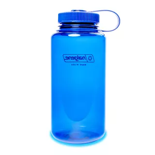 Outdoor Water Bottle NALGENE Wide Mouth Sustain 1 L - Gray w/Blue Cap