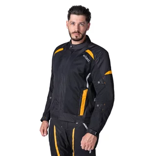 Men’s Summer Motorcycle Jacket W-TEC Tosheck - Black-Yellow