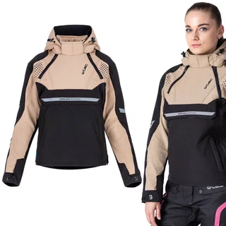 Women’s Softshell Motorcycle Jacket W-TEC Annorack Lady - Black-Sand