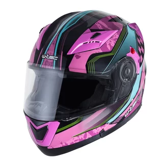 Flip-Up Motorcycle Helmet W-TEC Pezzon Magenta - Pink-Black