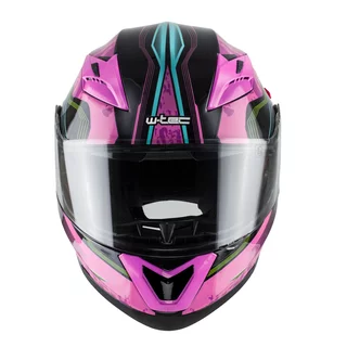Flip-Up Motorcycle Helmet W-TEC Pezzon Magenta - Pink-Black