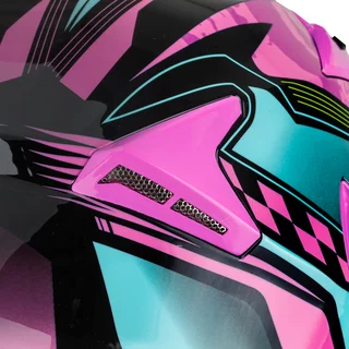 Flip-Up Motorcycle Helmet W-TEC Pezzon Magenta - Pink-Black