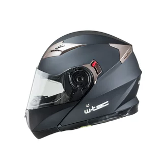 Flip-Up Motorcycle Helmet W-TEC Pezzon - White-Bronze