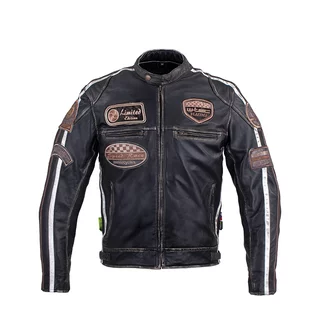Men’s Leather Motorcycle Jacket W-TEC Sheawen Vintage