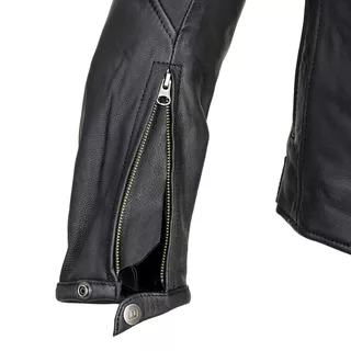 Leather Motorcycle Jacket W-TEC Montegi - Matte Black