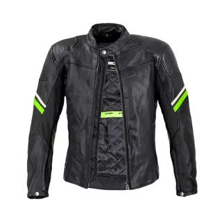 Leather Motorcycle Jacket W-TEC Montegi - Matte Black