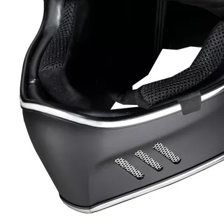 Motorcycle Helmet W-TEC Black Heart Retron w/ Chesster Goggles - Simple Silver