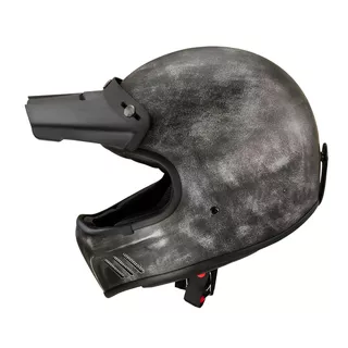 Motorcycle Helmet W-TEC Retron w/ Chesster Goggles - Striped Silver