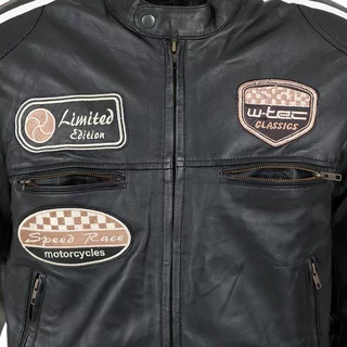Men’s Leather Motorcycle Jacket W-TEC Sheawen
