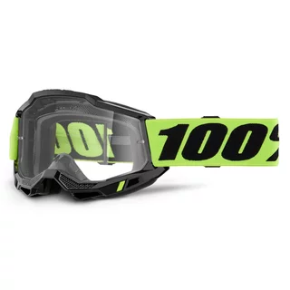 Motocross Goggles 100% Accuri 2 - Scranton Black, Clear Plexi