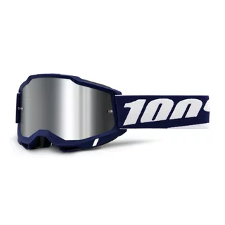 Motocross Goggles 100% Accuri 2 Mirror - Mifflin tmavě modrá, zrcadlové plexi
