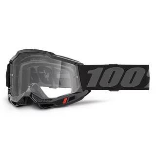 Motocross Goggles 100% Accuri 2 OTG - Black, Clear Plexi