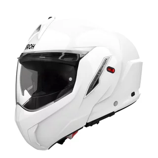 Flip-Up Motorcycle Helmet AIROH MATHISSE 2 Color P/J Glossy White