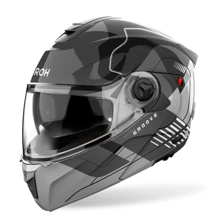 Flip-Up Motorcycle Helmet AIROH SPECKTRE Groove P/J Glossy Gray
