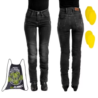 Women’s Moto Jeans W-TEC Panimali - Black